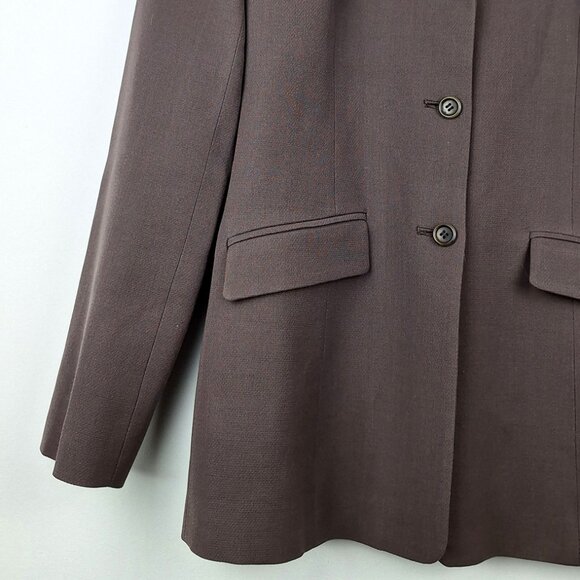 J Crew Womens Brown Jacket Blazer Size 6. 100% Wool Made in Japan Lined Vintage - Picture 4 of 12